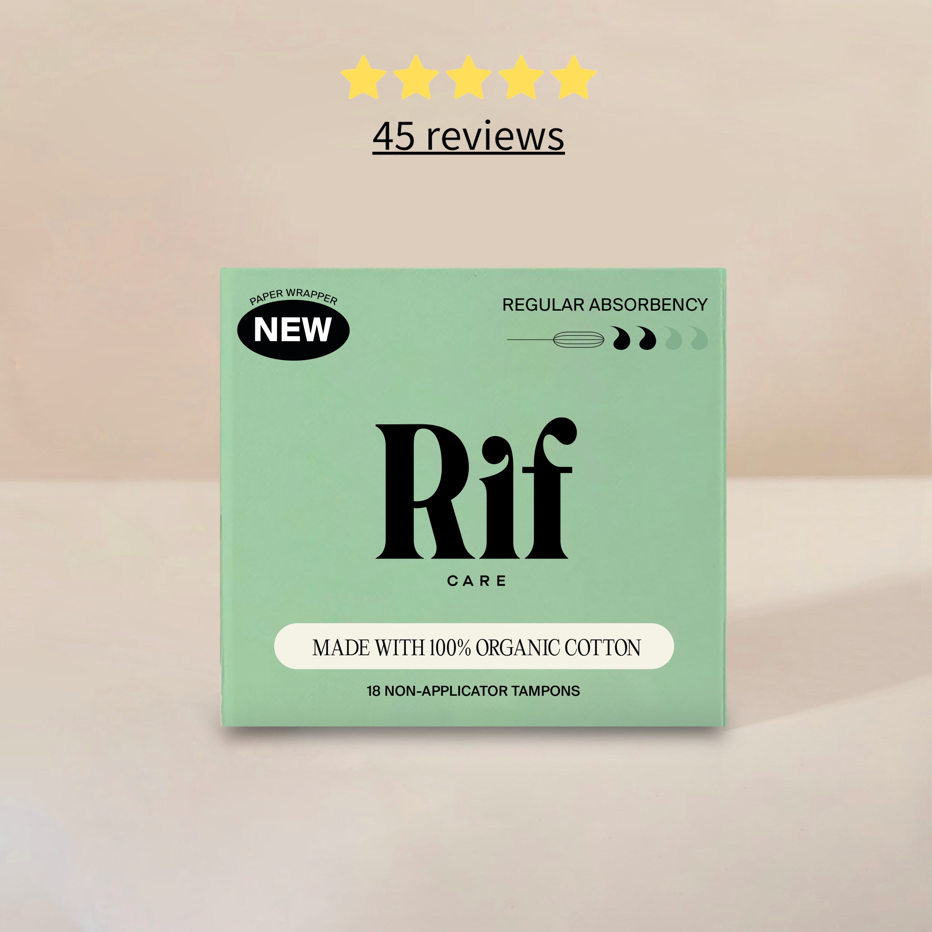 Rif Care menstrual tampons organic feminine care regular