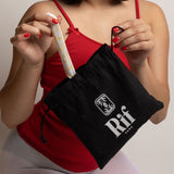Rif Care Black Cotton Drawstring Bags