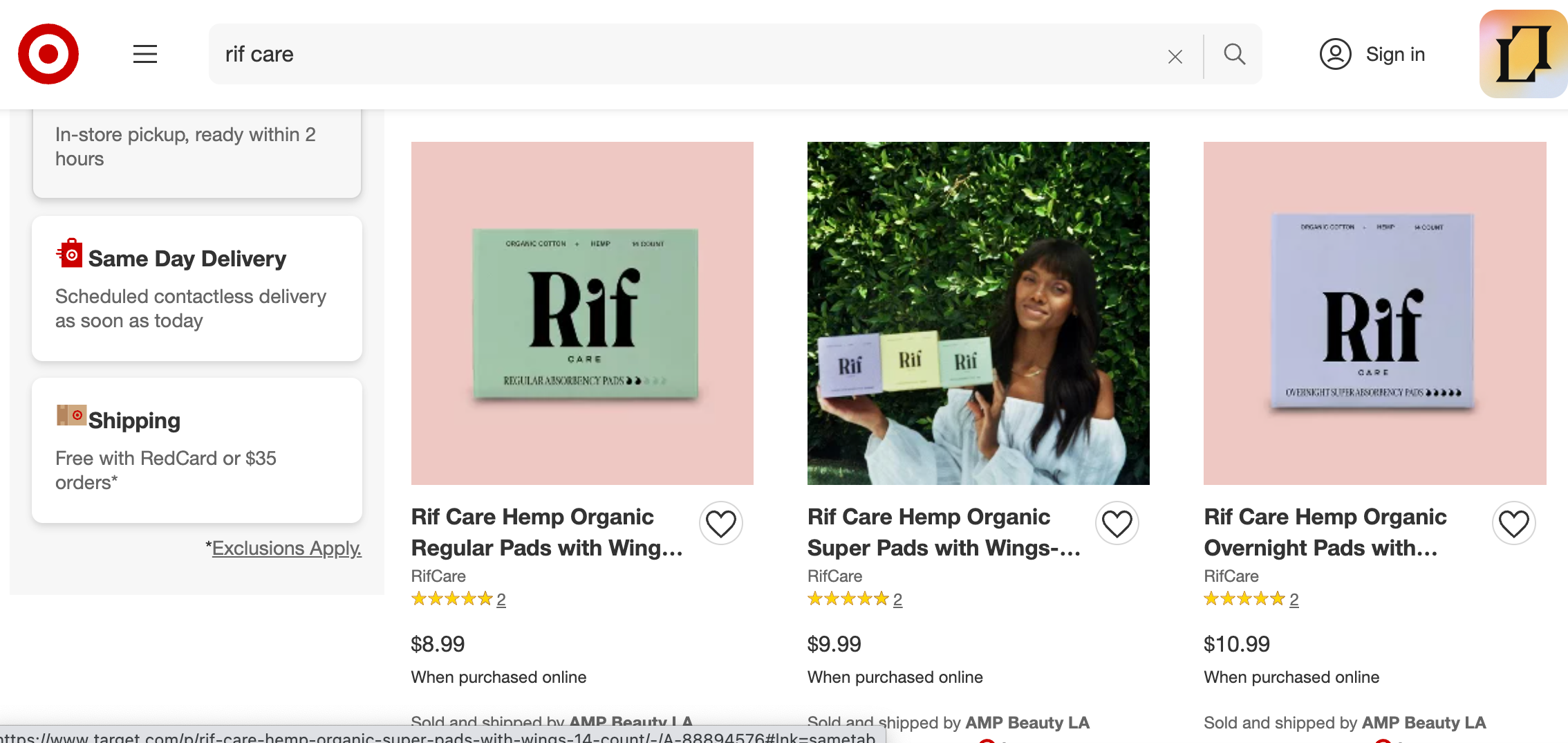 Rif Care products are now available on Target.com!