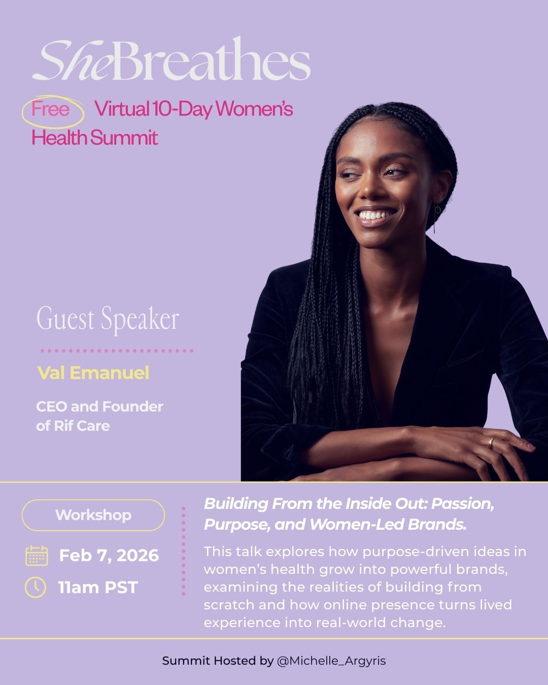 Online Womens Community Workshop with our founder! She Breathes!