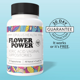 Flower Power® Boric Acid Suppositories for Odor and Balance (30ct/ea) by FlowerPower™ Feminine Health