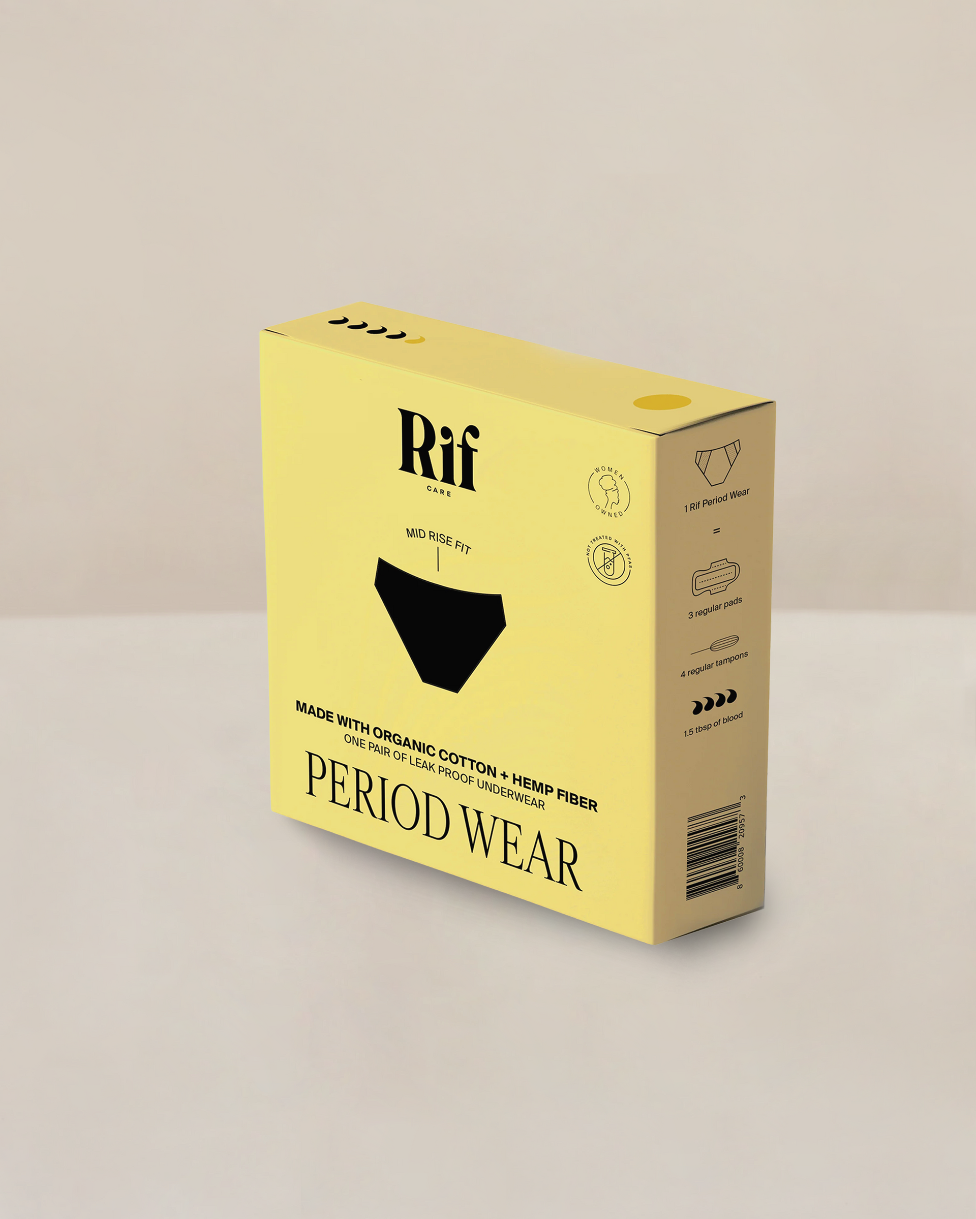 Organic Cotton Hemp fiber Leakproof Period Undies – no PFA added Rif Care