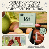 Organic Cotton Non-Applicator Tampons- Regular Absorbency - Non shed security veil