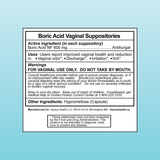 Flower Power® Boric Acid Suppositories for Odor and Balance (30ct/ea) by FlowerPower™ Feminine Health