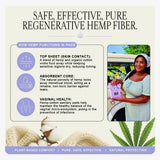 Organic Cotton and Hemp Fiber Menstrual Long / Night Pads with Wings 25% more absorbency
